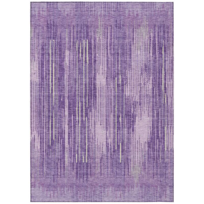 HomeRoots Striped Transitional Rectangle Outdoor Rug