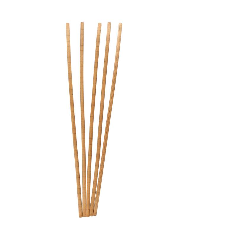 Bamboo Wood Tall Sticks Home Decor Natural Foliage - Set of 5 Brown - Roche River Decor