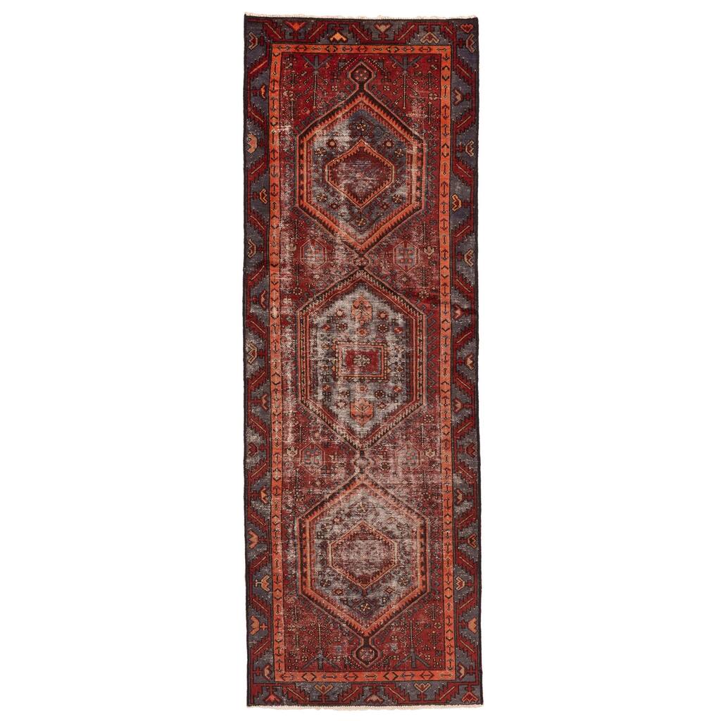 ECARPETGALLERY Hand-knotted Anadol Vintage Red Wool Rug - 3'1 x 9'6
