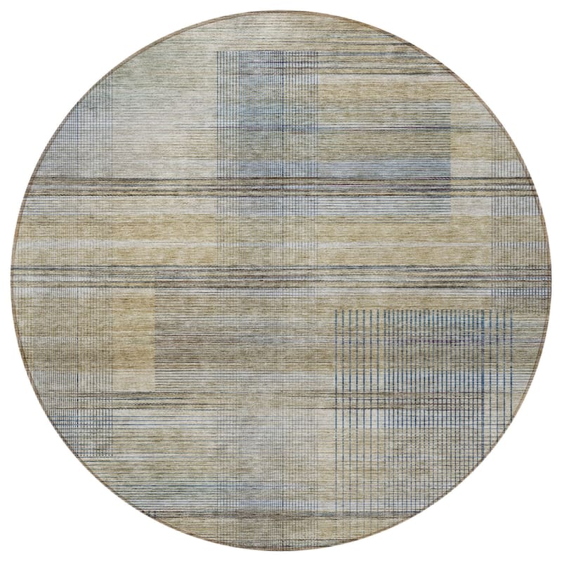 HomeRoots Striped Transitional Rectangle Outdoor Rug