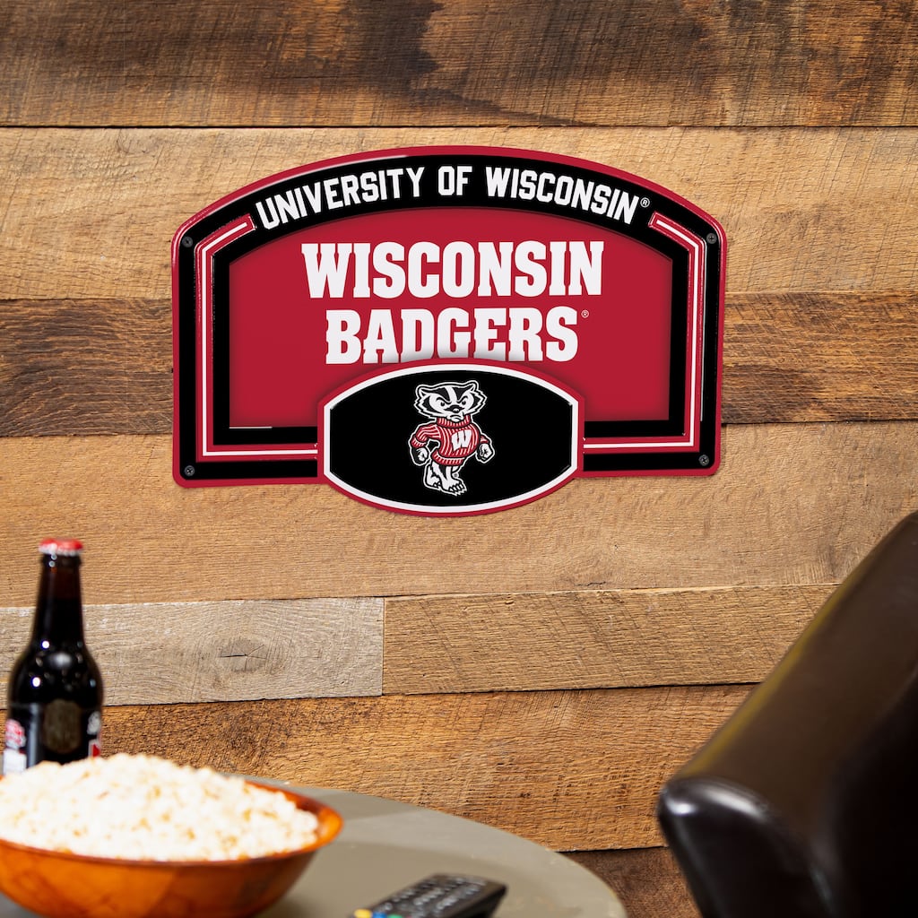 University of Wisconsin-Madison Embossed Steel Wall Sign, 11" x 17"
