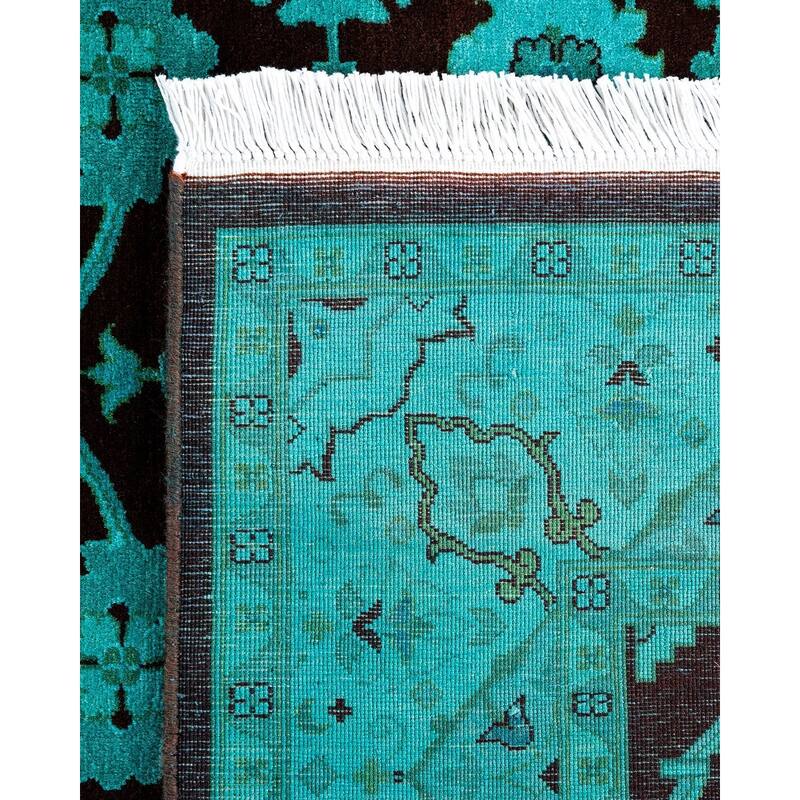 Overdyed, One-of-a-Kind Hand-Knotted Area Rug - Red - 4' 2" x 6' 0"