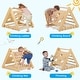 preview thumbnail 3 of 2, 3-in-1 Indoor Climbing Gym - Waldorf and Montessori Climbing Set with Triangle Ladder, Climbing Ramp, Arch Climber, and Slide