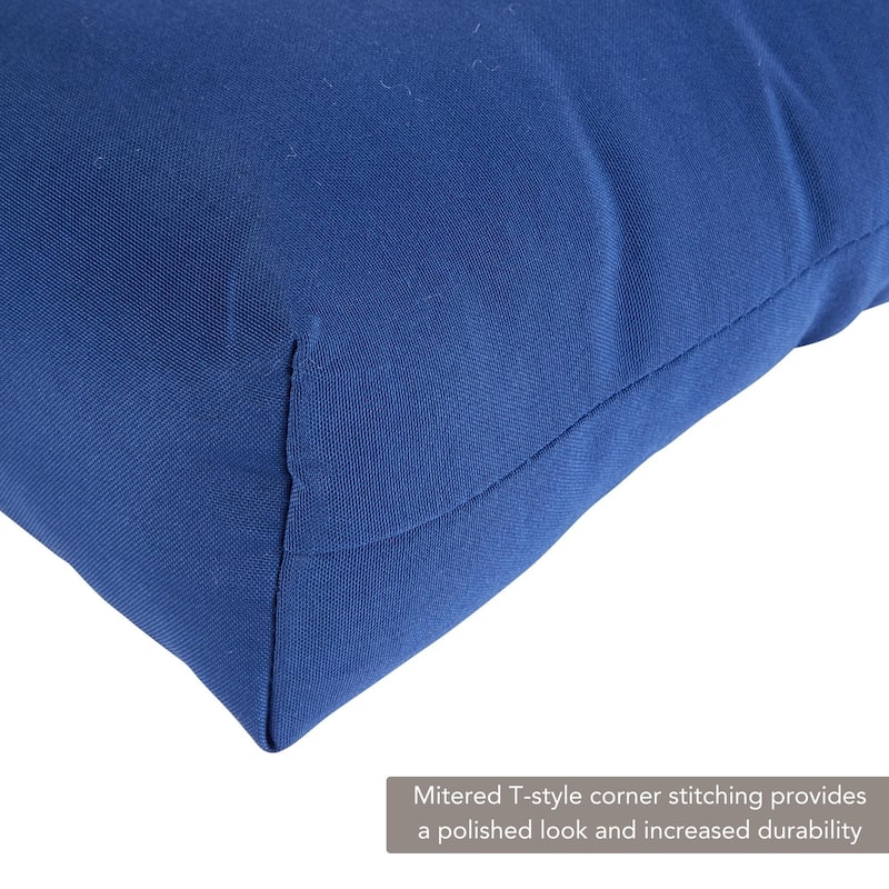 Solid Color 20-inch Outdoor Chair Cushion (Set of 2)