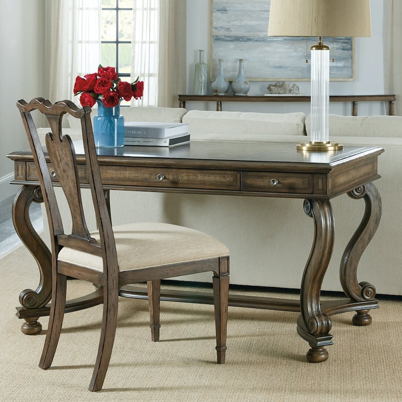 Hooker Furniture Vera Cruz 58" Wide Traditional Elegant Home Office - Rosecliff Russet