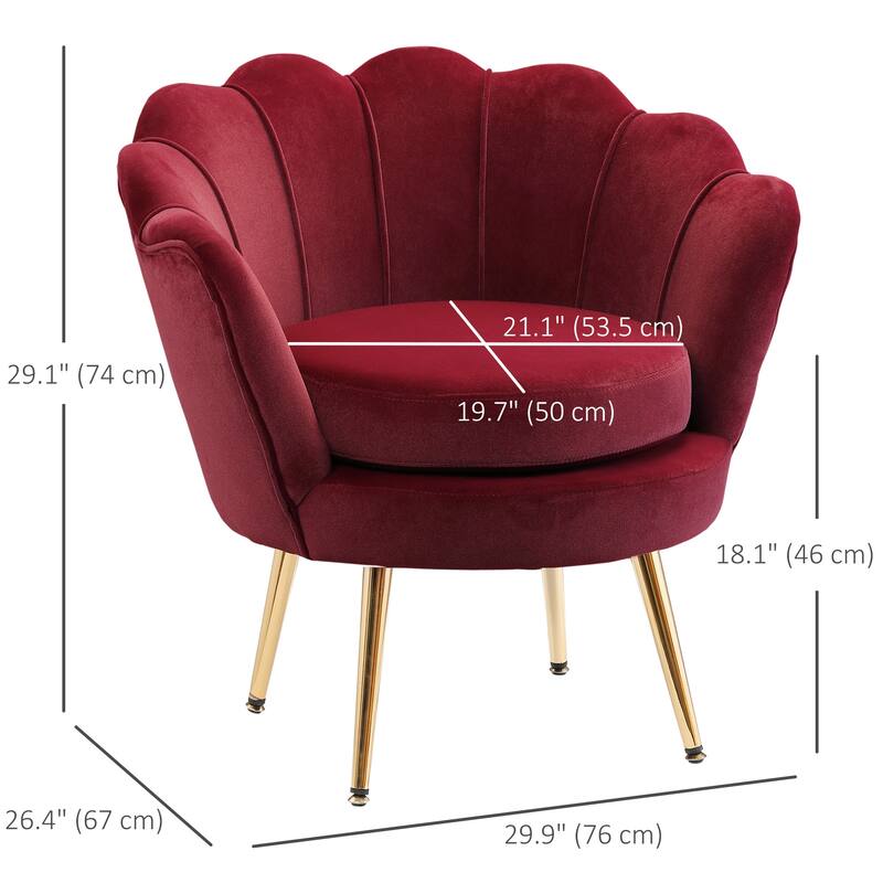 Velvet-touch Fabric Accent Chair