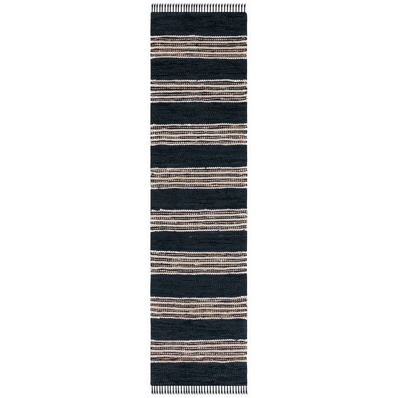 SAFAVIEH Handmade Vintage Leather Demetra Modern Fringe Rug