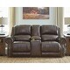 preview thumbnail 2 of 6, Signature Design by Ashley Buncrana Leather Power Dual Adjustable Reclining Loveseat