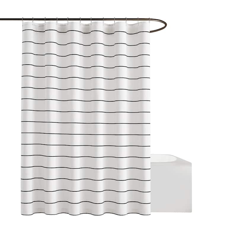 Brooklyn Loom Hayward Stripe Shower Curtain