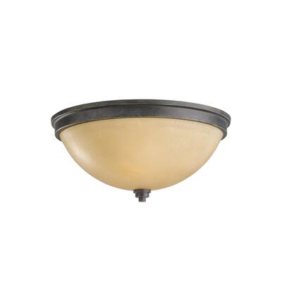 Sea Gull Parkfield Flemish Bronze 2-light Ceiling Flush Mount