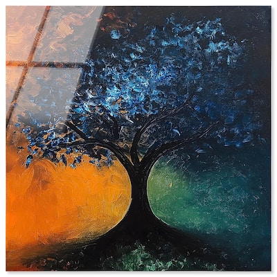 Tree of Opposites II Acrylic by Art Remedy, Ready to Hang