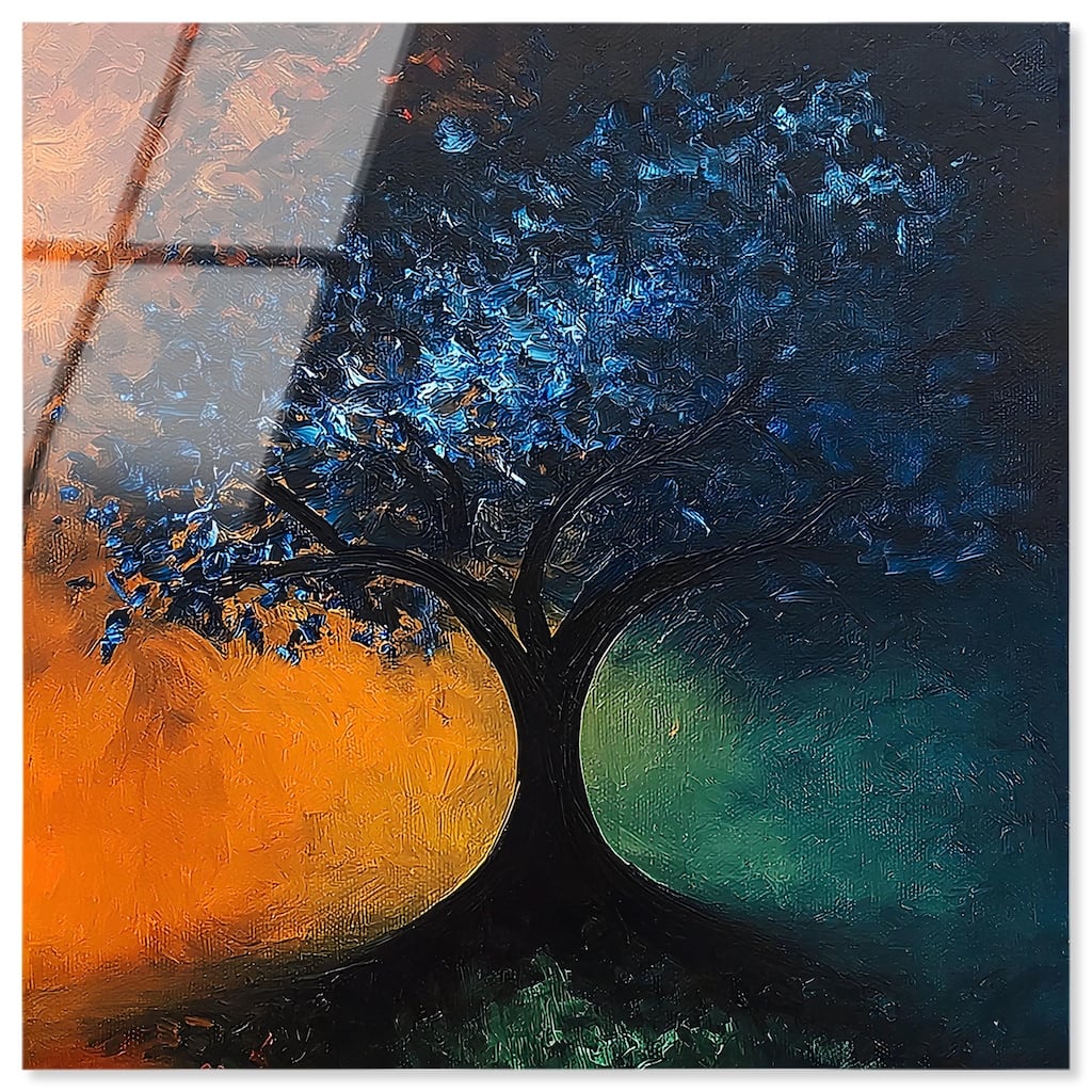 Tree of Opposites II Acrylic by Art Remedy, Ready to Hang