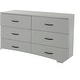 preview thumbnail 34 of 32, South Shore Step One 6-Drawer Double Dresser Soft Gray