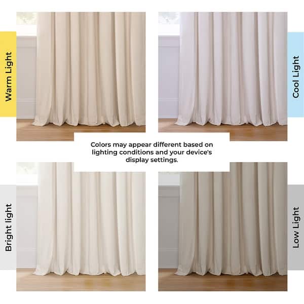 50 Ecru Blackout Curtain Panel 50” wide x 94” long display picture 1