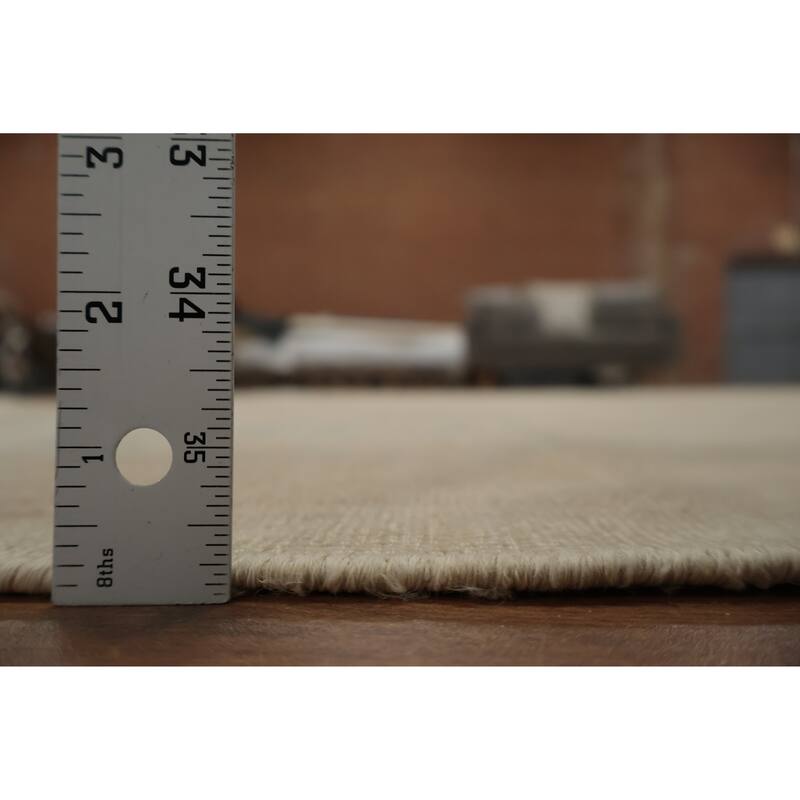 Hand Knotted Oriental 100% Wool Carpet Traditional All-Over Beige & Ivories Ziegler Area Rug - 12' 10'' X 12' 6''