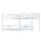 preview thumbnail 12 of 12, Contemporary Design Metal Bunk Bed with Ladder and Guardrails, Twin over Full Size, White