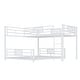 preview thumbnail 12 of 12, Elegant Twin over Full Size L-Shaped Metal Bunk Bed Solid Safety Guardrail Bed, No Box Spring Required