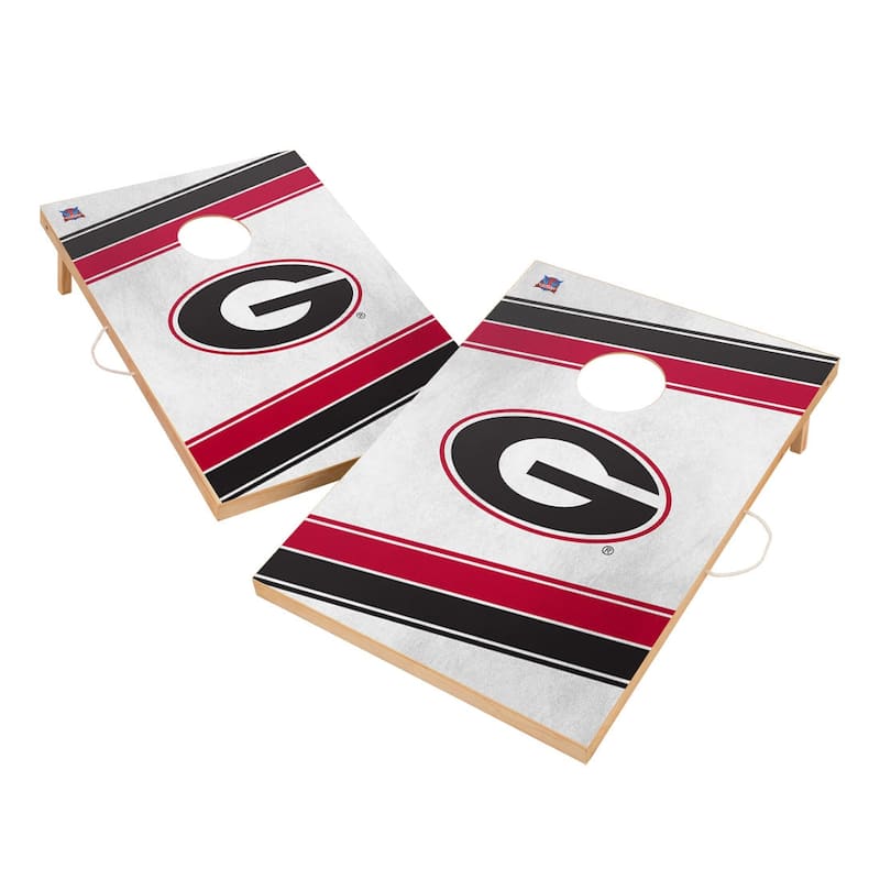 Georgia Bulldogs 2x4 Tailgate Cornhole Boards - Include Team Bags + LED Lights