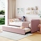 preview thumbnail 13 of 33, Twin Size Extendable Daybed, Twin to King Size Extend Daybed Pink - Twin