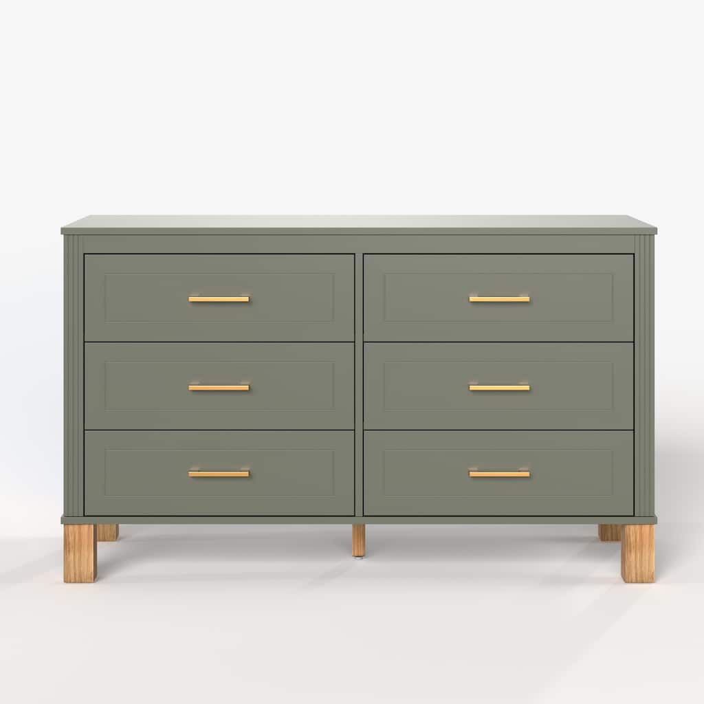 6-Drawer Double Dresser Modern Storage Cabinet