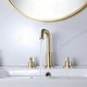 preview thumbnail 3 of 7, Luxury 360 Degree Swivel Bathroom Faucet Widespread with 2 Handles in Brushed Gold