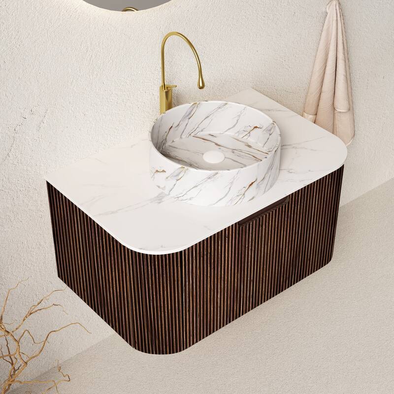 Wall Mounted Bathroom Vanity with Sink