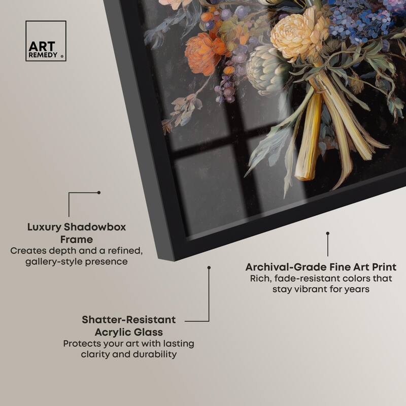 Moody Artichoke II Shadowbox by Art Remedy