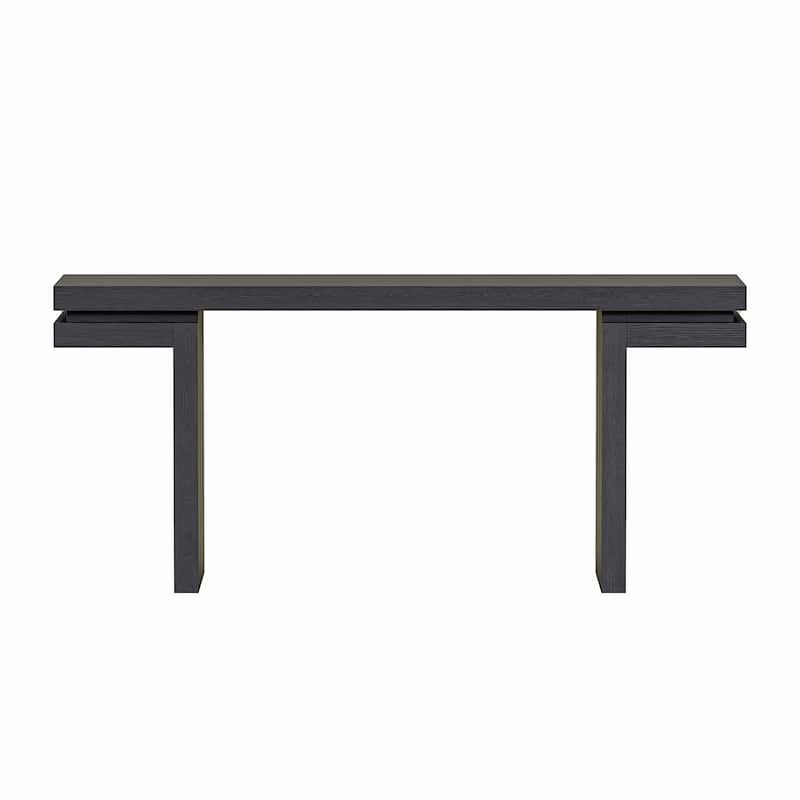 66in Extra Wide Real Wood Veneered Console Table