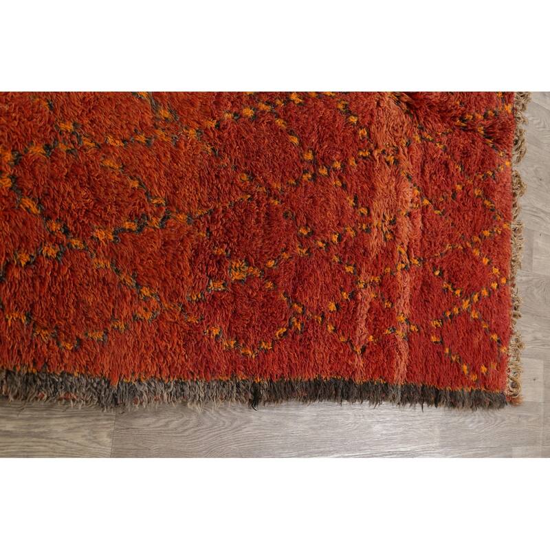 Tribal Moroccan Oriental Area Rug Wool Hand-knotted Office Carpet - 5'8" x 10'3"