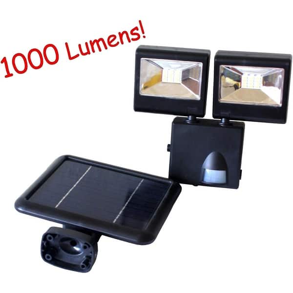 KANSTAR Outdoor 1000 Lumens Solar Dual Head Motion Sensor Security ...