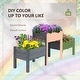 preview thumbnail 4 of 16, Outsunny 73" x 18" x 32" 3 Tier Raised Garden Bed w/ Three Elevated Planter Box, Freestanding Wooden Plant Stand