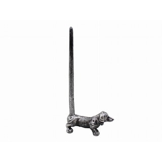 Rustic Cast Iron Dog Extra Toilet Paper Stand 12