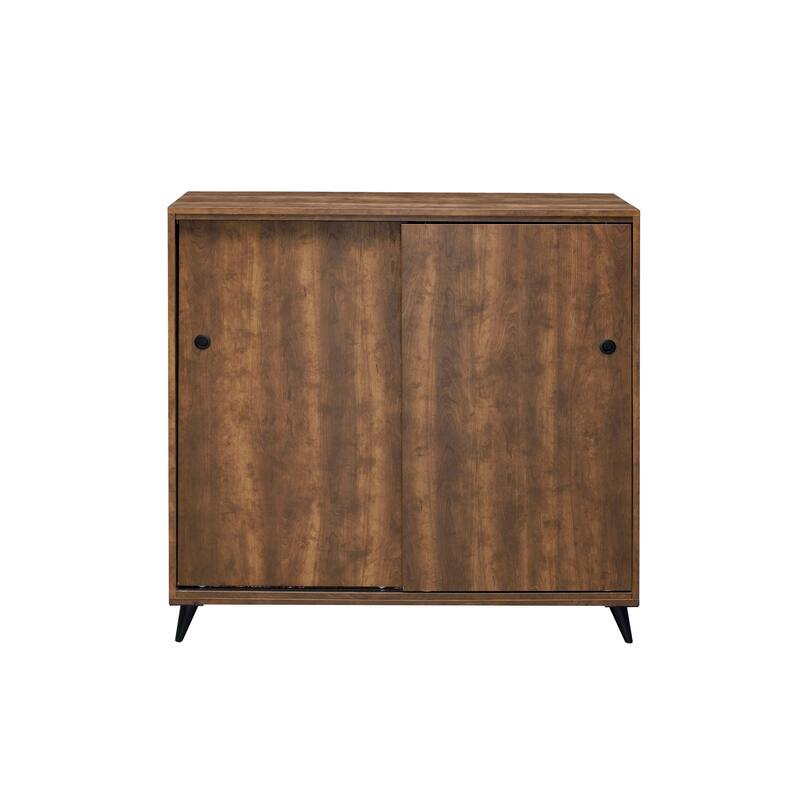 Oak Finish Shoe Cabinet