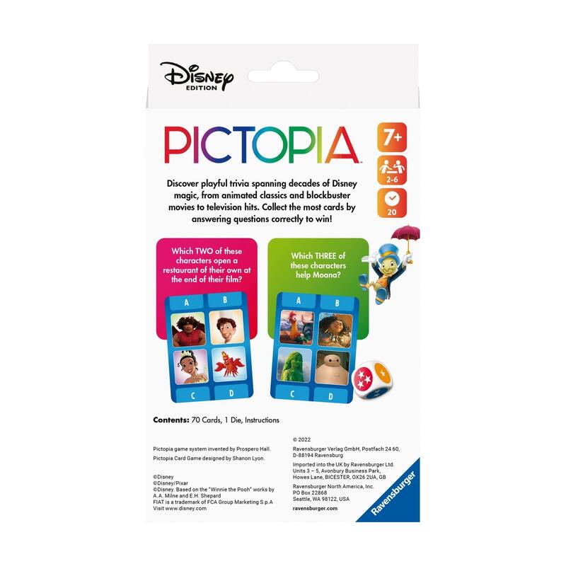 Ravensburger Disney Pictopia Card Game - White - N/A