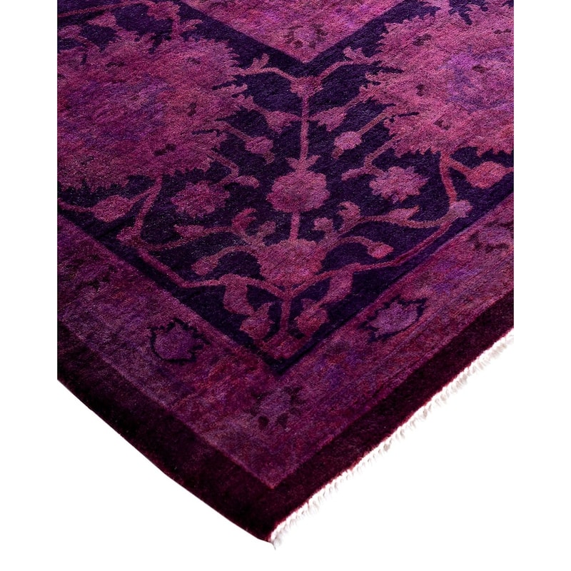 Fine Vibrance One-of-a-Kind Hand-Knotted Area Rug - Pink, 8' 2" x 10' 3" - 8' 2" x 10' 3"