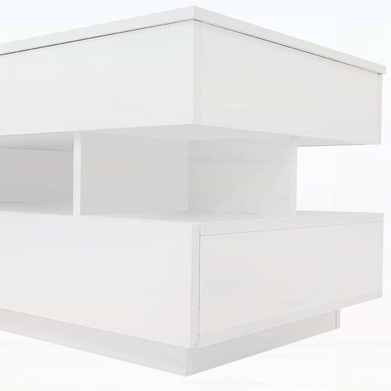 Modern Lift-Top Coffee Table with 2 Drawers