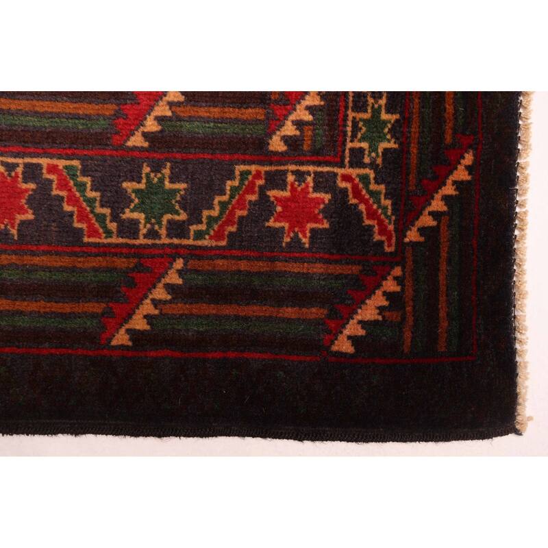 ECARPETGALLERY Hand-knotted Teimani Dark Navy Wool Rug - 3'10 x 6'9