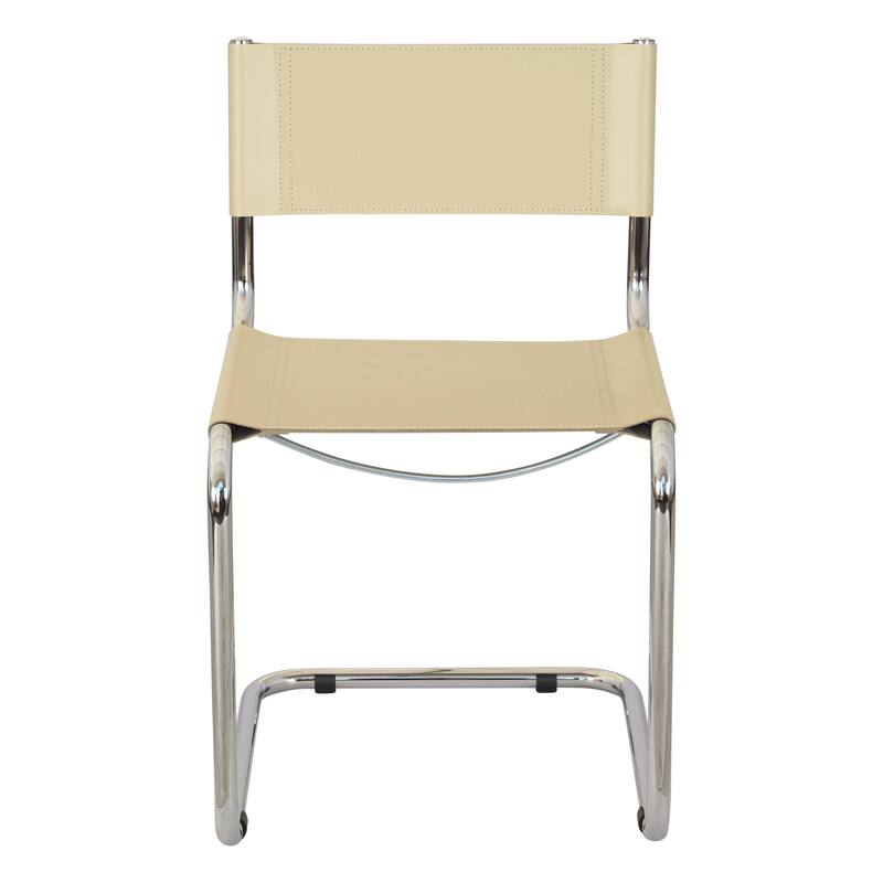 Breuer Chair Company Mart Stam Cantilever Side Chair w/ Chrome Frame (Various Bonded Leather Colors)