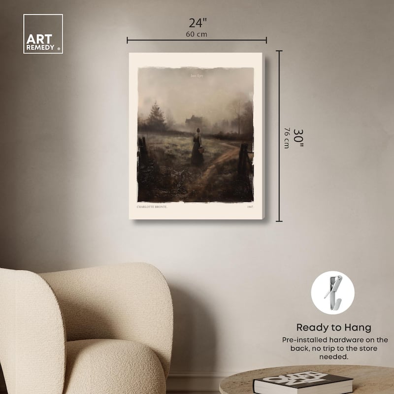 Jane Eyre Canvas by Art Remedy, Gallery Wrapped