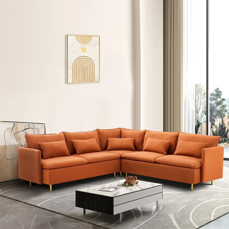 Orange sectional deals ashley furniture