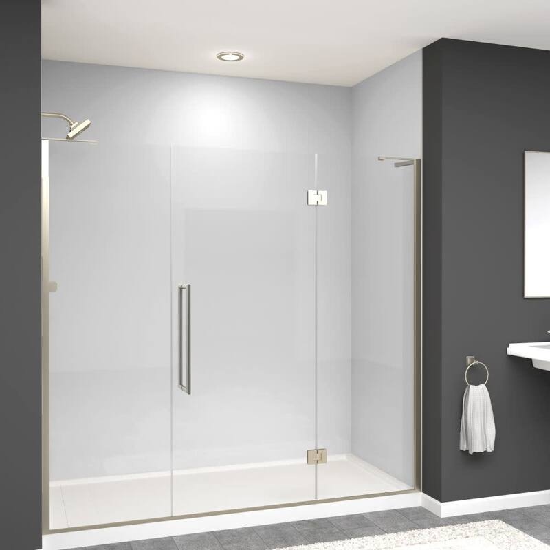 Transolid EHTF78307610C-T Elizabeth 76" High x 78" Wide Hinged Semi - Brushed Stainless