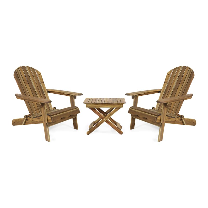 Malibu Outdoor 3-piece Acacia Wood Chat Set by Christopher Knight Home - Natural