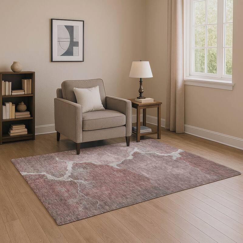 Premium Washable Super Soft Contemporary Envy Mayfield Rug - Mauve - 10' x 14'