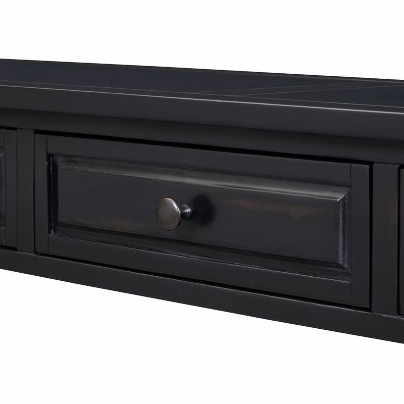 63" Console Table with Drawers and Shelf