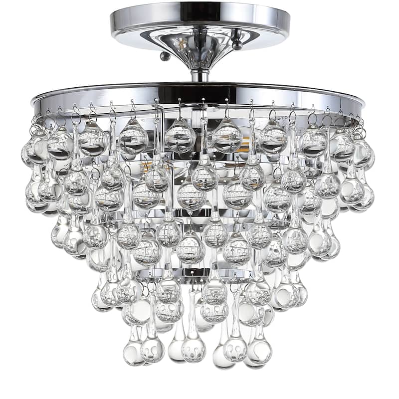 Gabrielle Metal/Crystal LED Flush Mount, by JONATHAN Y