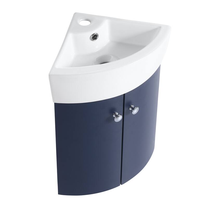 Corner Bathroom Vanity Sink Combo for Small Space