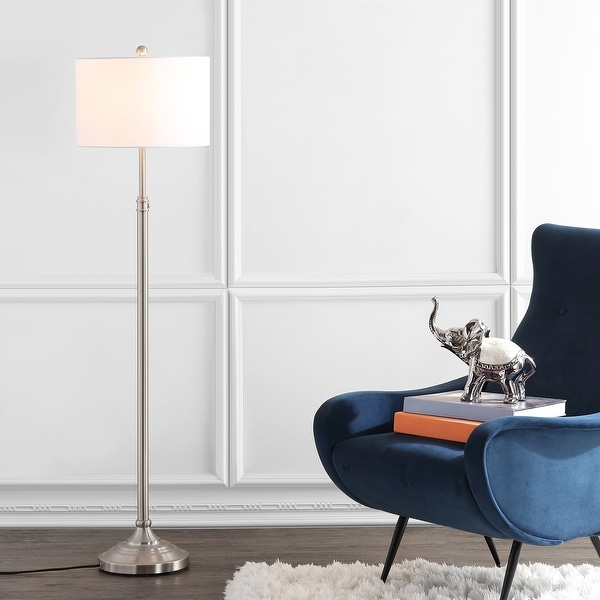 Safavieh Brush Nickel Leeland Floor Lamp
