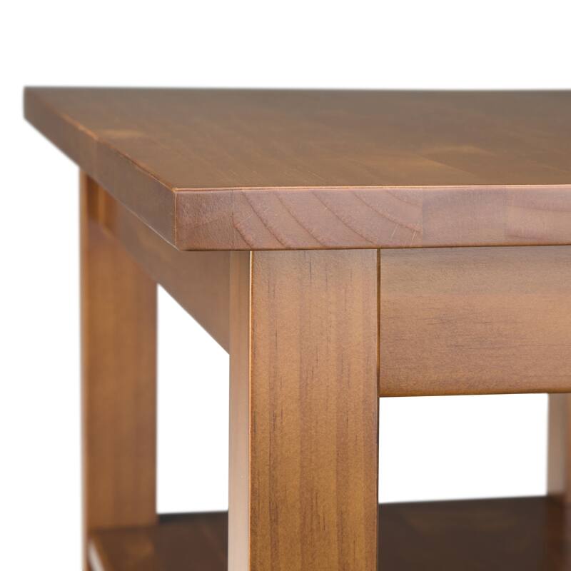 WYNDENHALL Norfolk SOLID WOOD 14 inch Wide Rectangle Transitional Narrow Side Table - 14 Inches wide