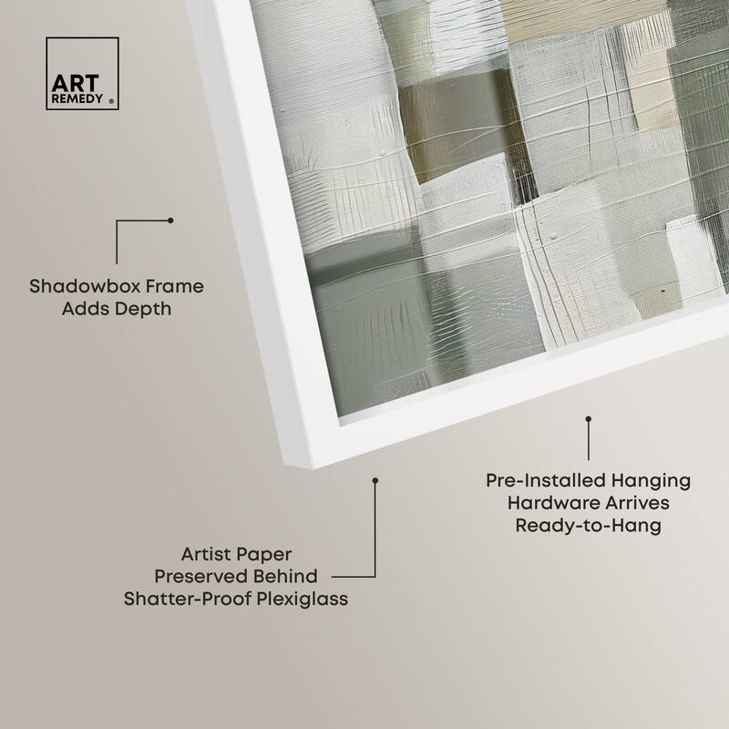 Pale Jade Green I Shadowbox by Art Remedy