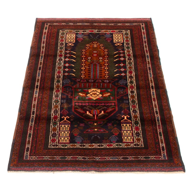 Teimani Navy Rug 3'6" x 6'0" - 3'6 x 6'0